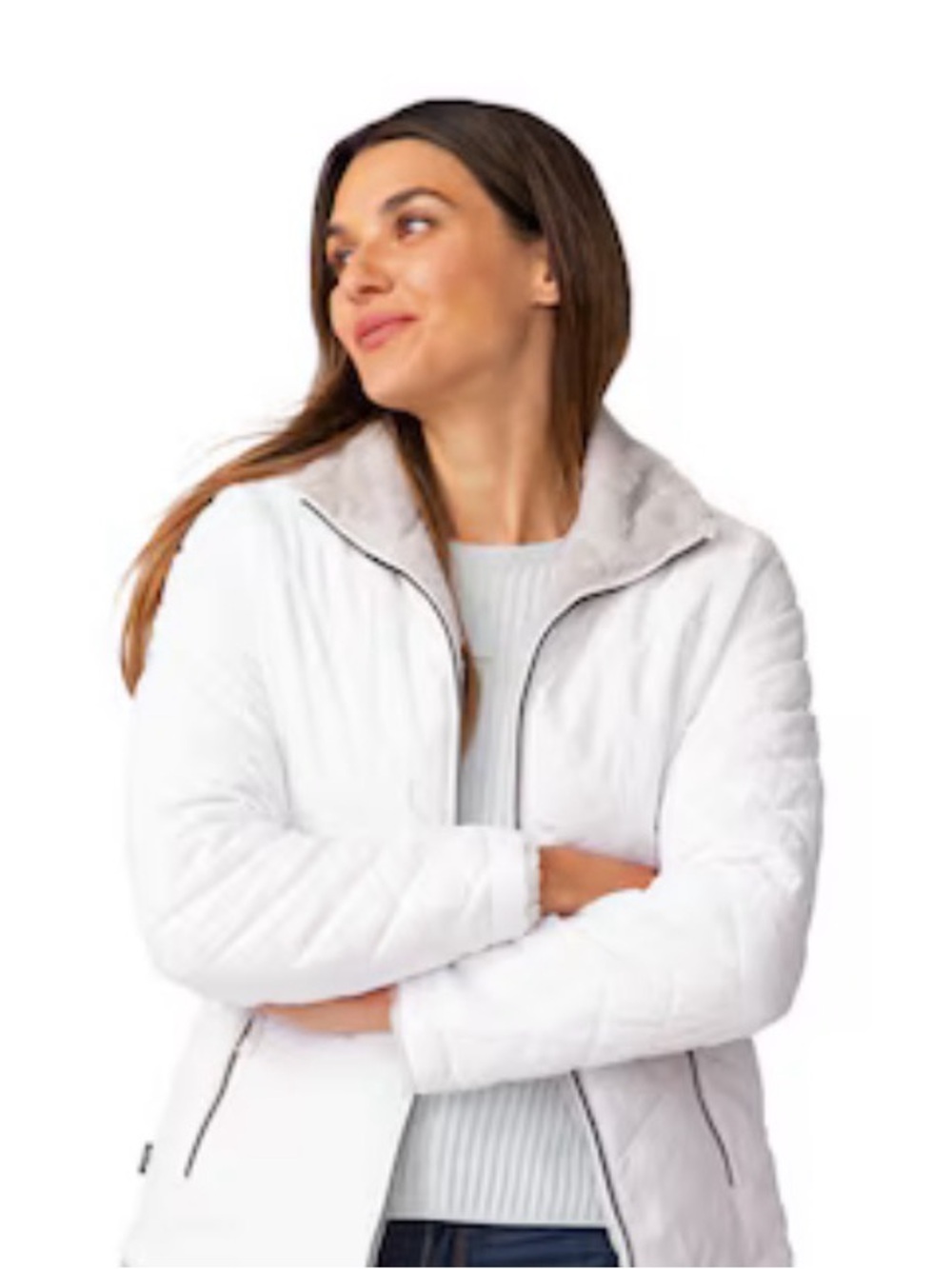 Free Country Women’s White & Gray Reversible Jacket